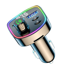 Load image into Gallery viewer, Bluetooth 5.0 FM Transmitter Handsfree Car Kit MP3 Player EQ Mode Dual USB Car Charger Colorful Light TF Card U Disk Player