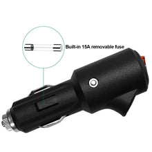 Load image into Gallery viewer, 15A 12V/24V Car Cigarette Lighter Plug Socket Converter Accessories With LED Indicator Light & Switch