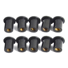 Load image into Gallery viewer, 10Pcs M4/M5 Motorcycle Windshield Rubber Nuts Bolts Screws Modified Fasteners For Kayaking Rubber Well ATV