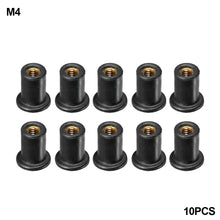 Load image into Gallery viewer, 10Pcs M4/M5 Motorcycle Windshield Rubber Nuts Bolts Screws Modified Fasteners For Kayaking Rubber Well ATV