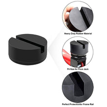 Load image into Gallery viewer, Universal Portable Car Lift Jack Stand Rubber Pads Black Rubber Slotted Floor Jack Pad Frame Rail Adapter