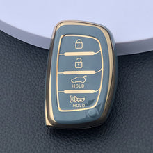 Load image into Gallery viewer, TPU Car Key Case Cover Shell for Hyundai Tucson Santa Fe Rena Sonata Elantra Creta Ix35 Ix45 I10 I30 I40 4 Button Key Case