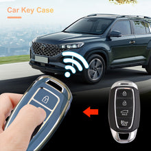 Load image into Gallery viewer, TPU Car Key Fob Case Key Fob Cover for Hyundai i30 Ix35 KONA Encino Solaris Azera Grandeur Ig Accent Santa Fe Palisade Keyless