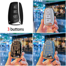 Load image into Gallery viewer, TPU Car Key Case Shell For Hyundai Santa Fe Sport Ix45 Equus Centennial Genesis G80 Grandeur Azera 2013-2016 Keyless Accessories