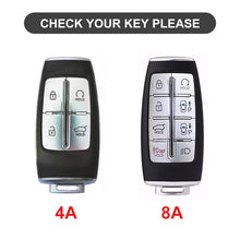 Load image into Gallery viewer, 6 8 Button TPU Car Key Case For Hyundai Genesis G80 GV80 2019 - 2022 Smart Keyless Entry Remote Control Protector Remote Cover