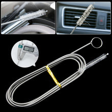Load image into Gallery viewer, Stainless Steel Car Drain Dredge Cleaning Scrub Brush Sunroof Door Windshield Cleaning Brush Auto Drain Hole Pipe Clean Brush