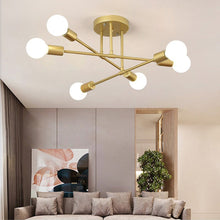 Load image into Gallery viewer, Modern Ceiling Chandelier 6 Head Home Living Room Bedroom Decoration Ceiling Lamp Dining Room Iron Ceiling Lights
