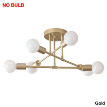 Load image into Gallery viewer, Modern Ceiling Chandelier 6 Head Home Living Room Bedroom Decoration Ceiling Lamp Dining Room Iron Ceiling Lights