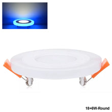 Load image into Gallery viewer, Dual Color Acrylic LED Recessed Ceiling Panel Down Lights Ultra Thin Lamp for Indoor Office Lighting Blue White Light Color