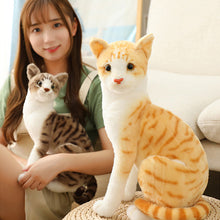 Load image into Gallery viewer, Lifelike Siamese Cats Plush Toy Simulation American Shorthair Cat Stuffed Doll Pet Toys Home Decor Gifts For Kids Birthday