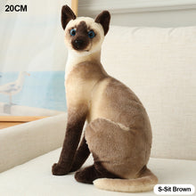 Load image into Gallery viewer, Lifelike Siamese Cats Plush Toy Simulation American Shorthair Cat Stuffed Doll Pet Toys Home Decor Gifts For Kids Birthday