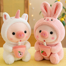 Load image into Gallery viewer, 1pc 25cm Pink Pig Plush Toy Cosplay Unciorn Frog Tiger Bunny Cuddly Plushie Baby Appease Doll Birthday Gift Home Decor for Children Kids