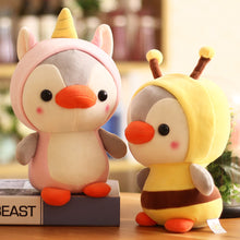 Load image into Gallery viewer, 1pc 25cm Penguin Plush Toy Cosplay Unciorn Frog Shark Bee Cuddly Plushie Baby Appease Doll Birthday Gift Home Decor for Children Kids