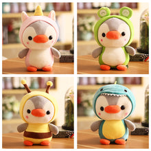 Load image into Gallery viewer, 1pc 25cm Penguin Plush Toy Cosplay Unciorn Frog Shark Bee Cuddly Plushie Baby Appease Doll Birthday Gift Home Decor for Children Kids