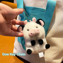 Load image into Gallery viewer, Cow Stuffed Plush Doll Keychain Cute Animals Toys Pendant Keyring Exquisite Bag Decoration for Baby Kids Children Birthday Gift