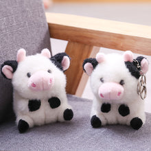 Load image into Gallery viewer, Cow Stuffed Plush Doll Keychain Cute Animals Toys Pendant Keyring Exquisite Bag Decoration for Baby Kids Children Birthday Gift