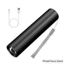 Load image into Gallery viewer, 3 Lighting Mode Mini LED Flashlight USB Rechargeable Waterproof Torch Telescopic Zoom Portable Torch for Night Camping Hiking