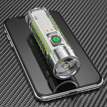 Load image into Gallery viewer, Strong Light LED Flashlight Mini Flashlight USB Rechargeable Magnet UV Light Multifunction Portable Pocket Lights for Camping