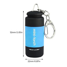 Load image into Gallery viewer, Mini Keychain Flashlight Pocket Torch USB Rechargeable LED Light Flashlight Lamp Waterproof Strong Light Small Flashlight Key Ring
