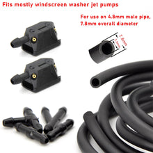 Load image into Gallery viewer, 7Pcs Universal Car Windscreen Washer Wiper Adjusted 4Way Blade Water Spray Jets Nozzles with 1 Meters Rubber Hole Pipes