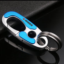 Load image into Gallery viewer, Car Stainless Steel Keychain Buckle Outdoor Carabiner Climbing Tools Double Ring Car Keychain Keyring Durable