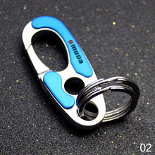 Load image into Gallery viewer, Car Stainless Steel Keychain Buckle Outdoor Carabiner Climbing Tools Double Ring Car Keychain Keyring Durable