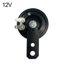 Load image into Gallery viewer, Universal 105db Motorcycle Electric Horn kit 12V/24V/60V 1.5A Waterproof Round Loud Horn Speakers for Scooter Moped Dirt Bike ATV