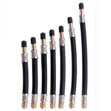 Load image into Gallery viewer, 100mm/110mm/140mm/160mm/180mm/200mm/250mm Braided Car Wheels Flexible Hose Tire Valve Inflatable Rubber Hose Steel Wire Tyre Valve Stems Extensions Tube Adapter