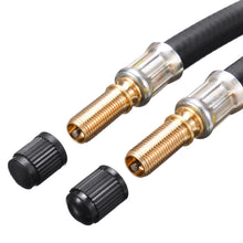 Load image into Gallery viewer, 100mm/110mm/140mm/160mm/180mm/200mm/250mm Braided Car Wheels Flexible Hose Tire Valve Inflatable Rubber Hose Steel Wire Tyre Valve Stems Extensions Tube Adapter