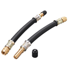 Load image into Gallery viewer, 100mm/110mm/140mm/160mm/180mm/200mm/250mm Braided Car Wheels Flexible Hose Tire Valve Inflatable Rubber Hose Steel Wire Tyre Valve Stems Extensions Tube Adapter