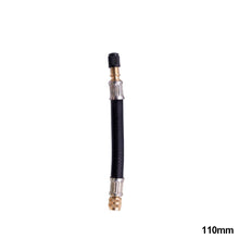 Load image into Gallery viewer, 100mm/110mm/140mm/160mm/180mm/200mm/250mm Braided Car Wheels Flexible Hose Tire Valve Inflatable Rubber Hose Steel Wire Tyre Valve Stems Extensions Tube Adapter