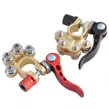 Load image into Gallery viewer, Pair Car Battery Terminals Battery Terminal Connector Battery Bornes Cable Terminal Adapter Copper Clamps Clip Screw 12V