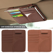 Load image into Gallery viewer, Car Sunshade Organize Storage Bag Visor Card Holder Stowing Tidying Auto Interior Accessories