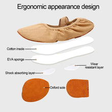 Load image into Gallery viewer, Children Dance Girls Ballet Shoes Cow Leather Sole Canvas Ballet Dance Girls Woman Ballerina Yoga Gym Dance Shoes