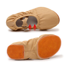 Load image into Gallery viewer, Children Dance Girls Ballet Shoes Cow Leather Sole Canvas Ballet Dance Girls Woman Ballerina Yoga Gym Dance Shoes