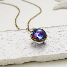 Load image into Gallery viewer, Nebula Cosmic Luminous Necklace Fashion Creative Double Sided Antique Pendant Necklace for Women Men