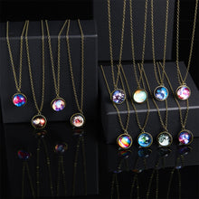 Load image into Gallery viewer, Nebula Cosmic Luminous Necklace Fashion Creative Double Sided Antique Pendant Necklace for Women Men