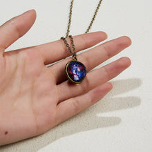 Load image into Gallery viewer, Nebula Cosmic Luminous Necklace Fashion Creative Double Sided Antique Pendant Necklace for Women Men