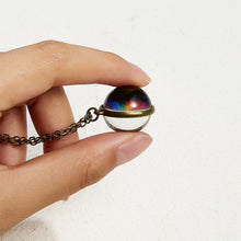 Load image into Gallery viewer, Nebula Cosmic Luminous Necklace Fashion Creative Double Sided Antique Pendant Necklace for Women Men