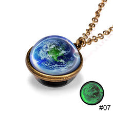 Load image into Gallery viewer, Nebula Cosmic Luminous Necklace Fashion Creative Double Sided Antique Pendant Necklace for Women Men