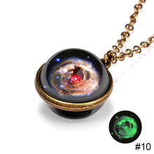 Load image into Gallery viewer, Nebula Cosmic Luminous Necklace Fashion Creative Double Sided Antique Pendant Necklace for Women Men