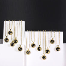 Load image into Gallery viewer, Twelve Constellations Day Night Couple Necklace Simple Fashion Collarbone Chain Sweater Chain Necklace Jewelry Gift