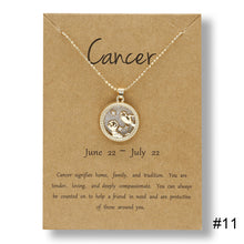 Load image into Gallery viewer, Twelve Constellations Day Night Couple Necklace Simple Fashion Collarbone Chain Sweater Chain Necklace Jewelry Gift