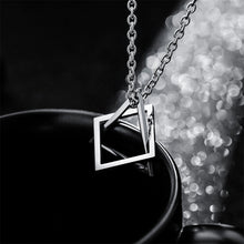 Load image into Gallery viewer, Geometric Triangle Pendant Necklace Simple Fashionable Versatile Sweater Chain Necklace Jewelry Gift for Men