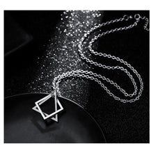 Load image into Gallery viewer, Geometric Triangle Pendant Necklace Simple Fashionable Versatile Sweater Chain Necklace Jewelry Gift for Men