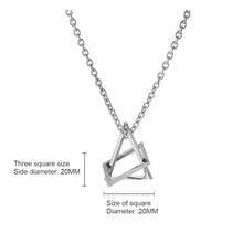 Load image into Gallery viewer, Geometric Triangle Pendant Necklace Simple Fashionable Versatile Sweater Chain Necklace Jewelry Gift for Men