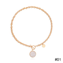 Load image into Gallery viewer, Vintage Punk Collar Chain Necklace Fashion Niche Alloy Fritillary Pendant Necklace Jewelry Gift for Women