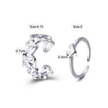 Load image into Gallery viewer, 2pcs/set Hollow Love Rings Personalized Niche Simple Rings Adjustable Alloy Rings Jewelry Accessories
