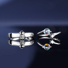 Load image into Gallery viewer, Moonstone Couple Ring Fashion Creative Star Astronaut Couple Ring Adjustable Ring Jewelry Gift For Men Women
