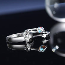 Load image into Gallery viewer, Moonstone Couple Ring Fashion Creative Star Astronaut Couple Ring Adjustable Ring Jewelry Gift For Men Women